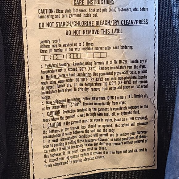 Military Overall Pant Woodland Camo Cargo Chemical Protective NFR Mens Medium - Picture 13 of 14